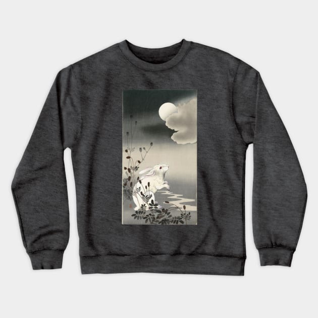 Rabbit and the Moon Crewneck Sweatshirt by UndiscoveredWonders